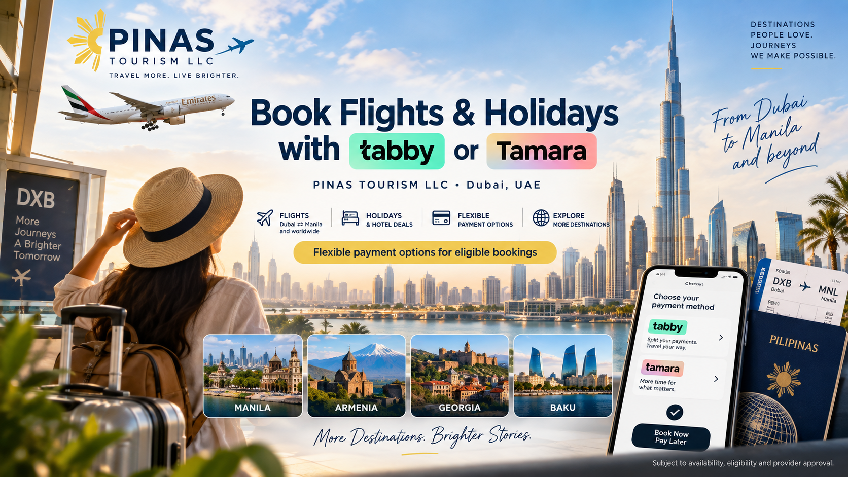 Flight Tickets with Tabby & Tamara in Dubai